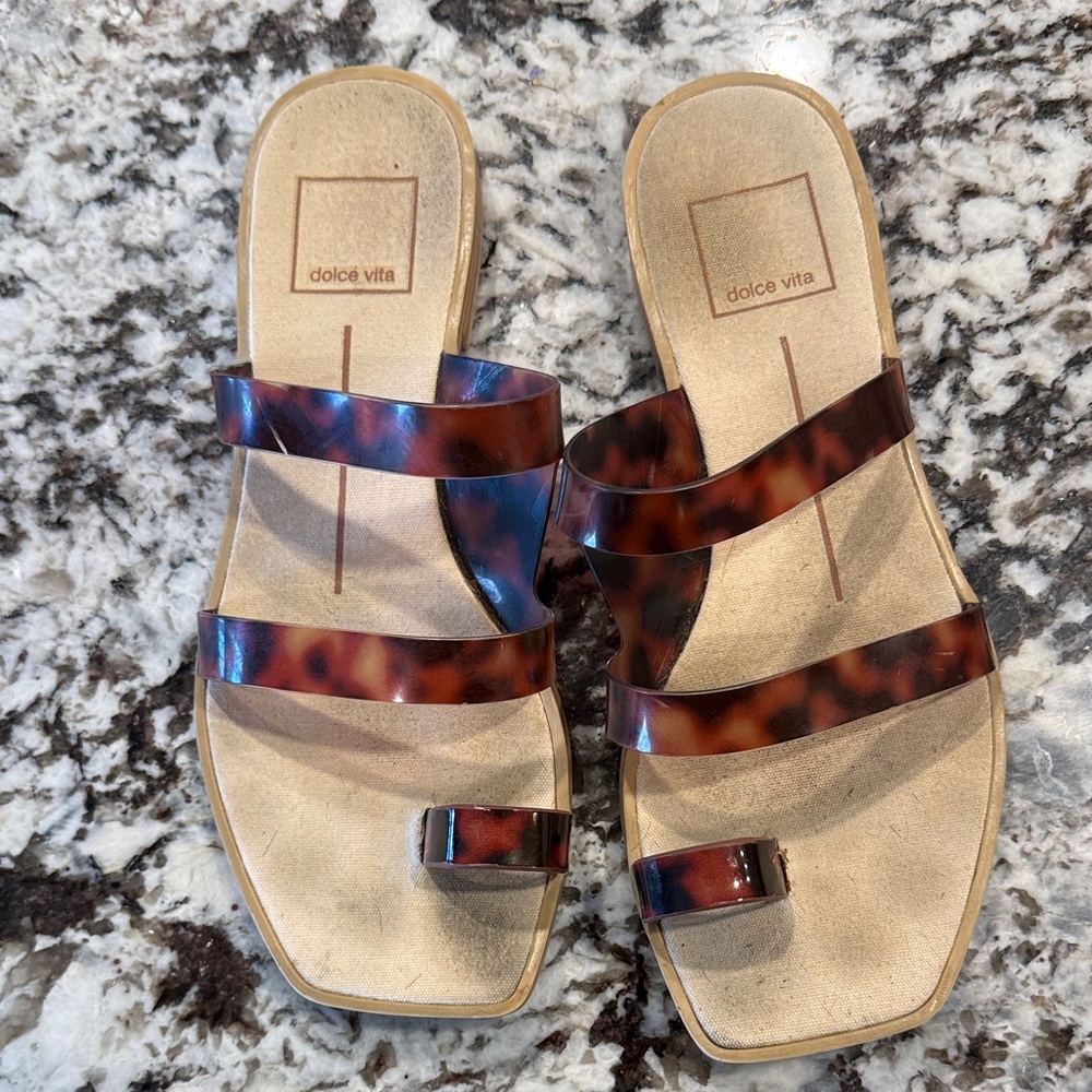 Dolce Vita Women's Brown and Blue Sandals